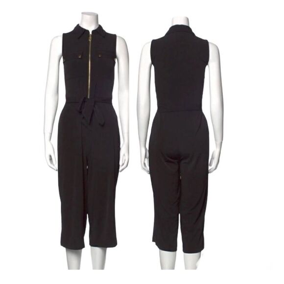 Michael Kors Women’s Sleeveless collared Jumpsuit | black | size XS - Picture 1 of 10